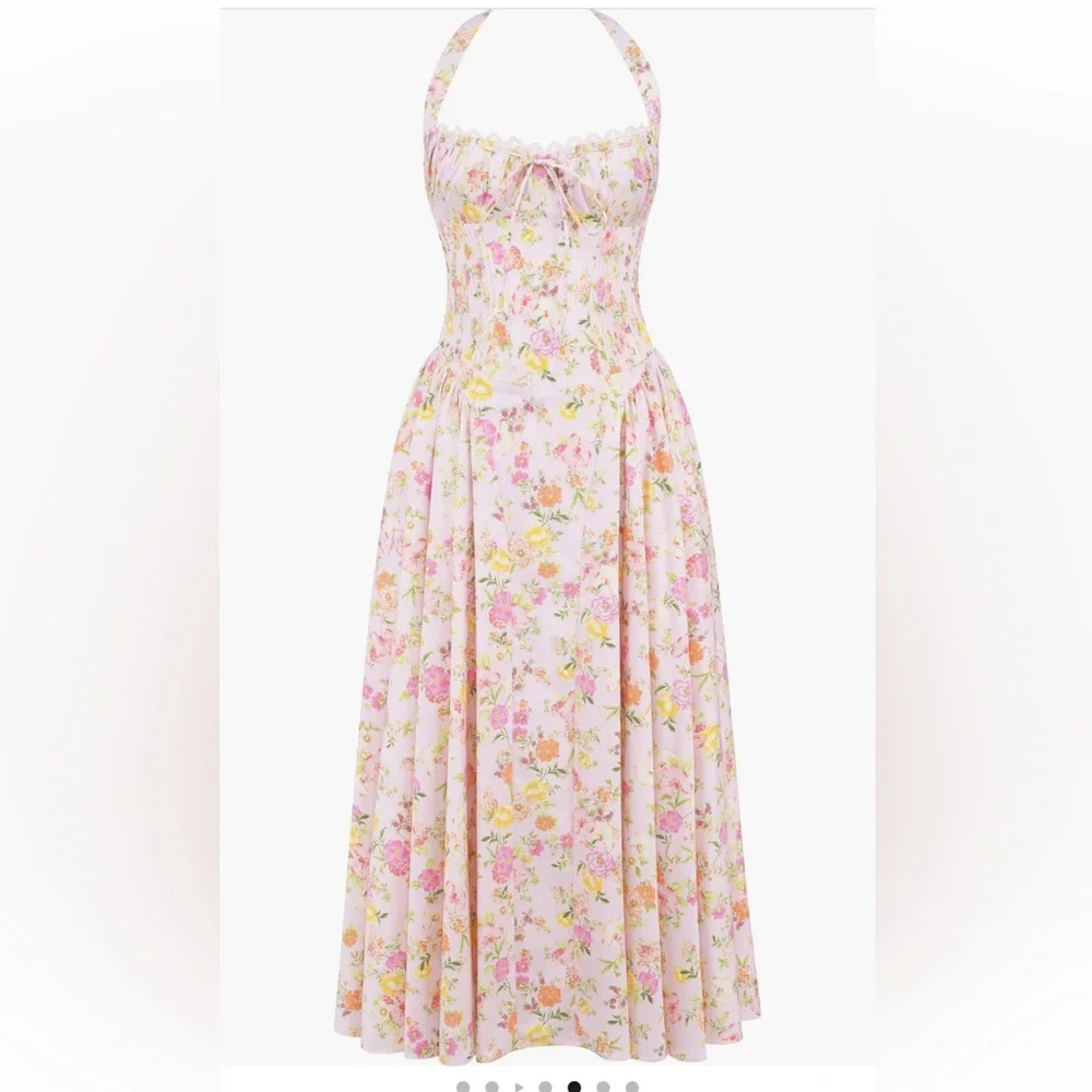 Pink Floral House of CB Midi Dress - Picture 3 of 3